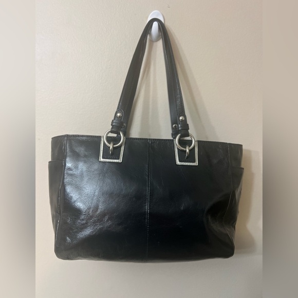 Coach Black Leather Tote Bag - Picture 11 of 12